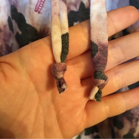 Honeyme Pullover Hoodie Sweater | Purple Tie-Dye Animal Print Detail | NWT! - Picture 5 of 7